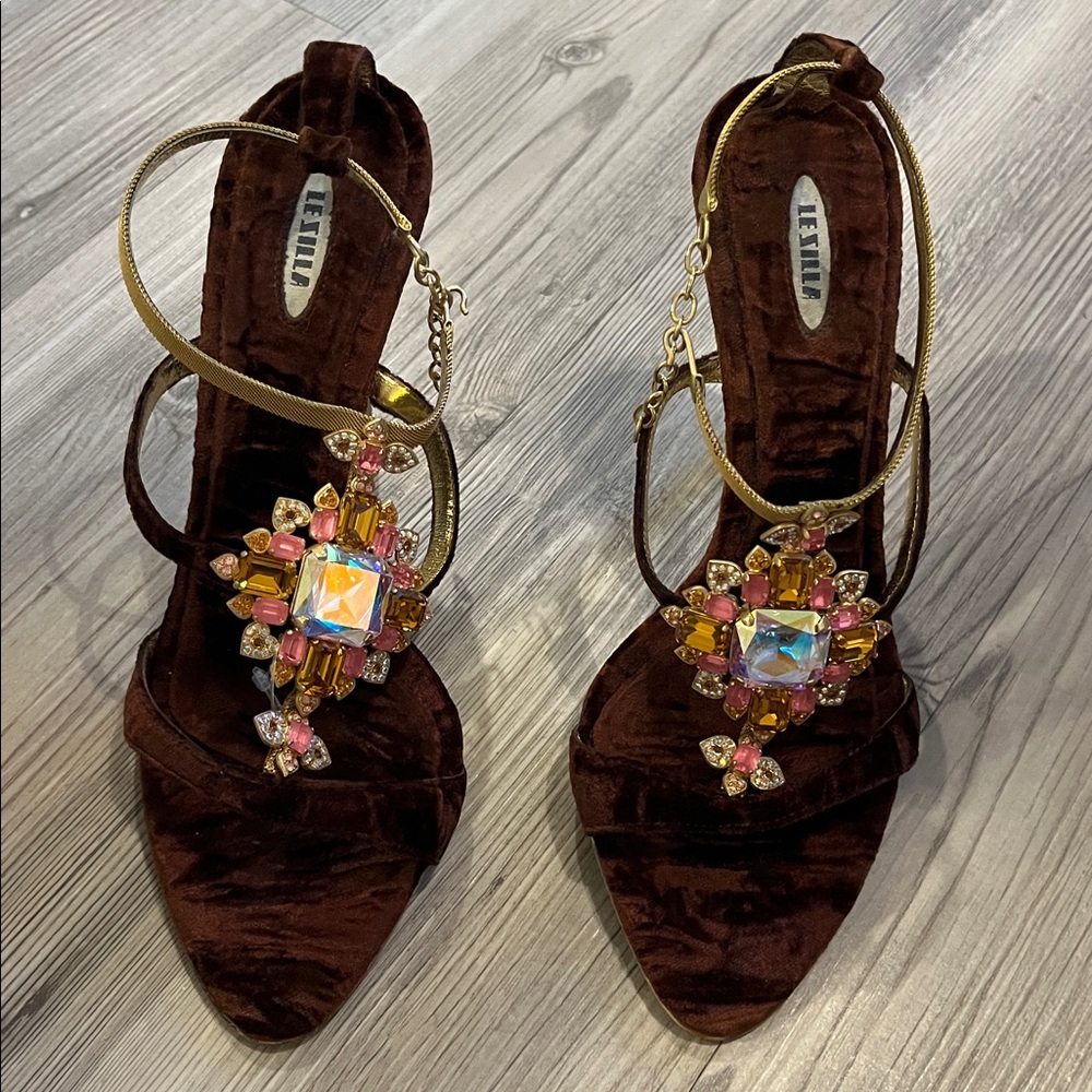 Le Silla Swarovski Jewel Sandals- Brand New!